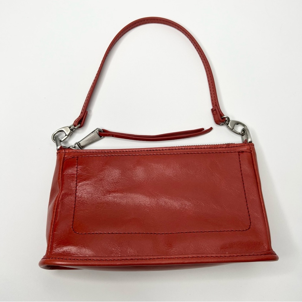 Hobo Leather Orange Wrist Strap Mini Shoulder Bags